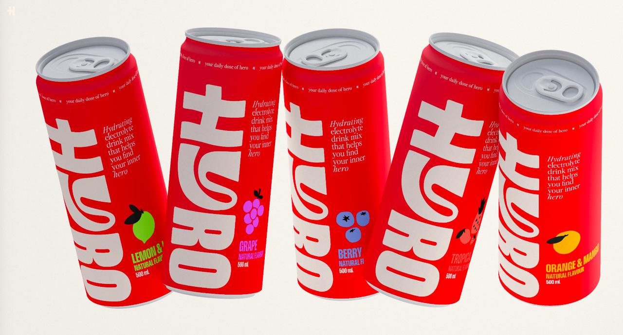 Hyro ready-to-drink can mockups